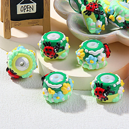 Heavy Oil Cartoon Hand-painted Beads Clay Beads Cute Pen Hand-painted Beads