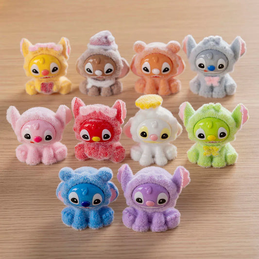 Cartoon Flocking Stilt Blind Box Doll Adorable 10 Pcs/set