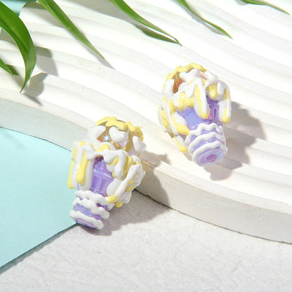 Ice Cream Cone Beaded Pen Oil Beads Hand-painted Beads Clay-beads