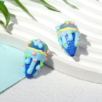 Blue cream powder cherry blue cone