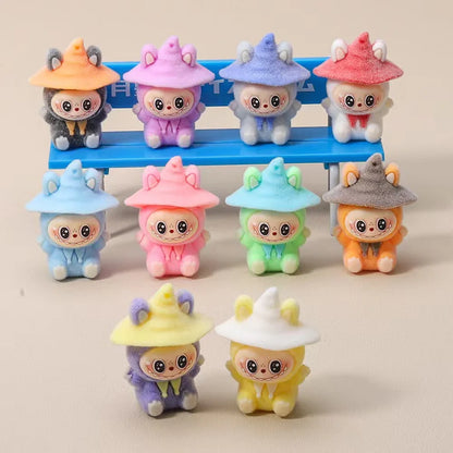 Flocking Magic Hat LABUB Blind Bag Cute Grain 10 pcs/set