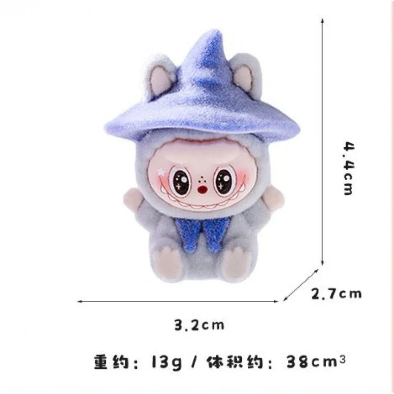 Flocking Magic Hat LABUB Blind Bag Cute Grain 10 pcs/set | Acrylic Bead for DIY Bracelet Keychain Jewelry Making