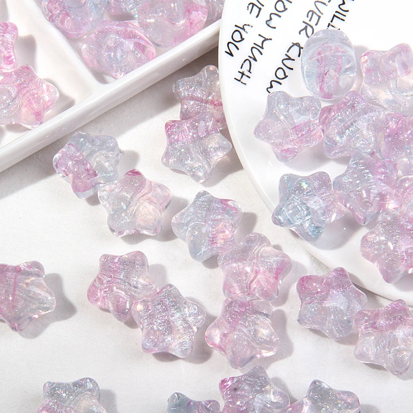 Oil Painting Wind Five-pointed Star Beads Handmade Loose Beads Beads