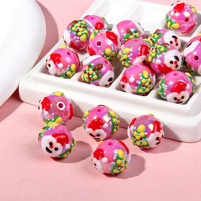 Multi-faceted Hand-painted Beaded Handmade Clay Beads Beaded Pen Accessories