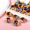 Black beads multi-faceted three eyes