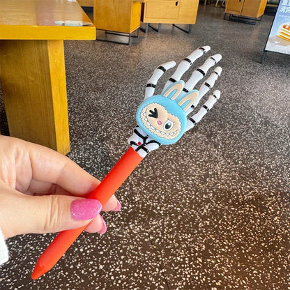 Cartoon LABU smiling face funny cute little rabbit press ballpoint pen