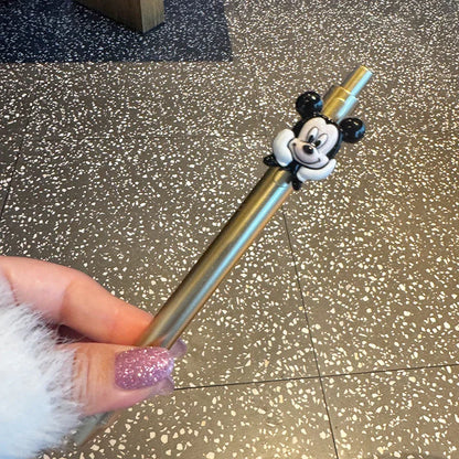 Cartoon Mouse Press Black Ballpoint Pen