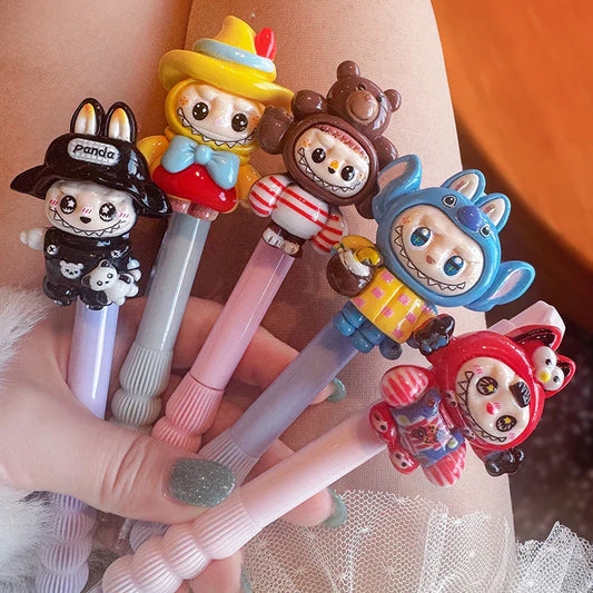 Cartoon Funny LABUB Rabbit Press Stereo Ballpoint Pen Gel Pen