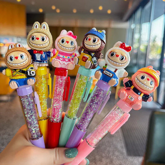 Cartoon Rabbit Labub Press Pen Stereo Ballpoint Pen Neutral Pen