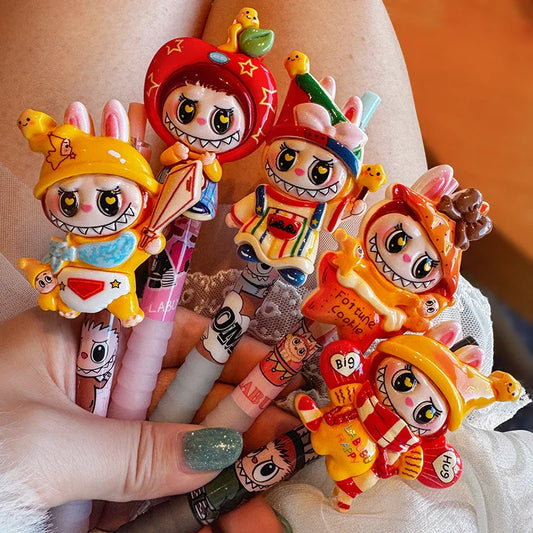 LABUB Funny Pajamas Bunny Doll Decorative Ballpoint Pen