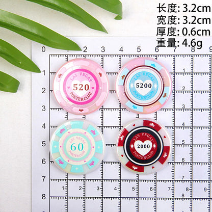 Acrylic Simulation Mahjong Chips Beads