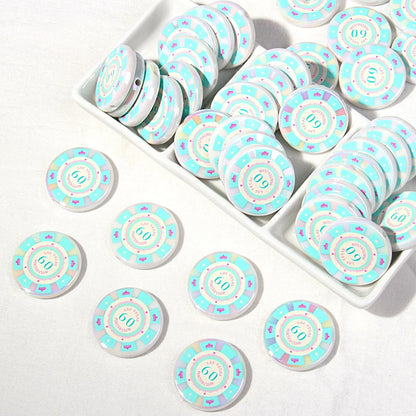 Acrylic Simulation Mahjong Chips Beads