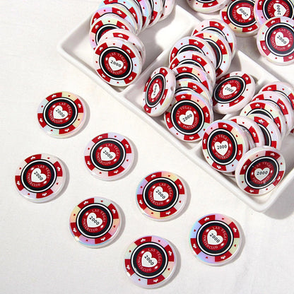 Acrylic Simulation Mahjong Chips Beads