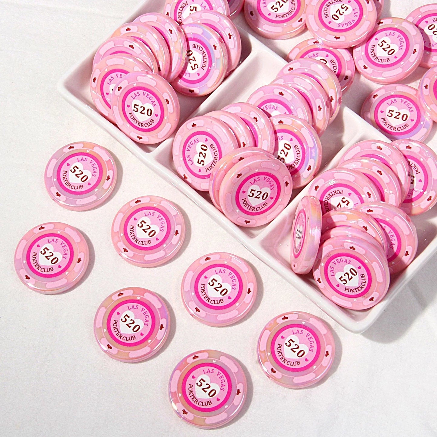 Acrylic Simulation Mahjong Chips Beads
