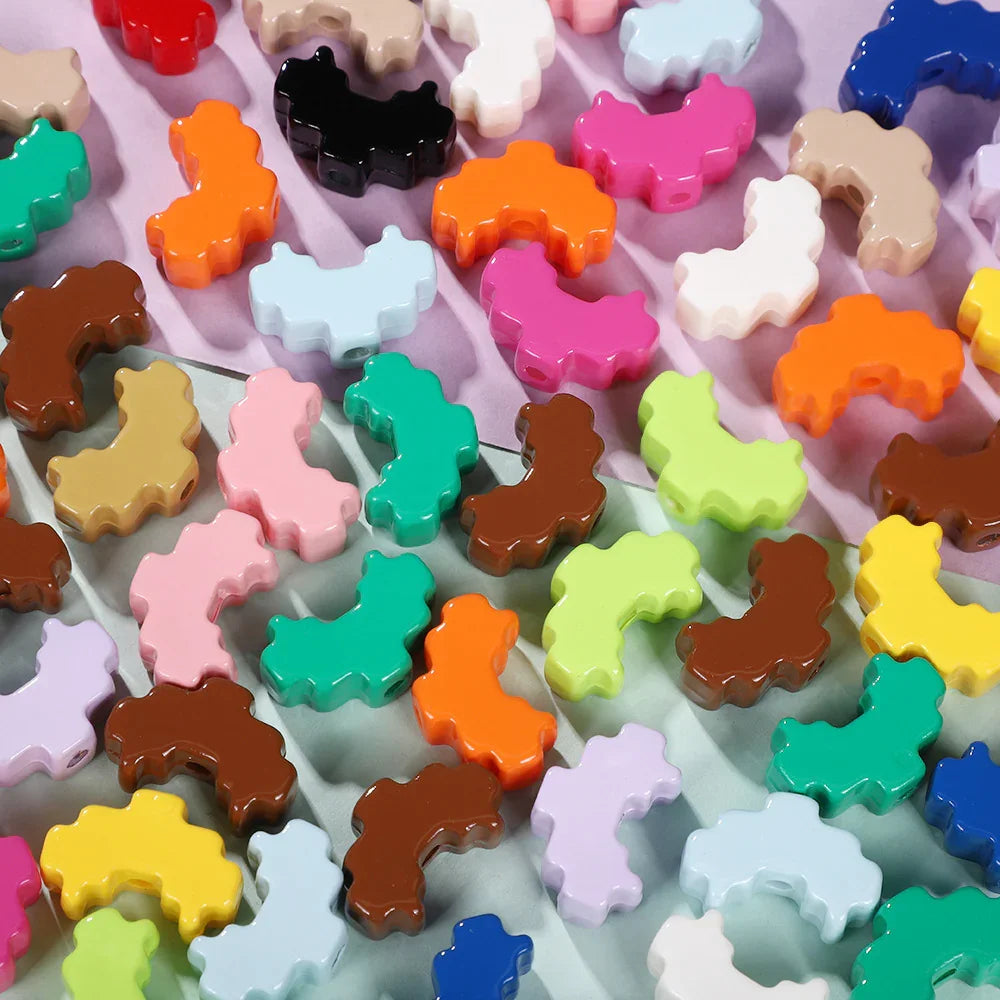 Pixel Heart Frame Paint Beads Acrylic Beads