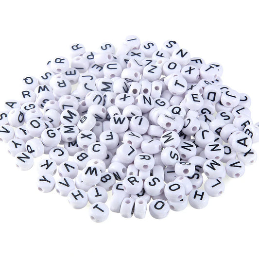 100 Acrylic English Letter Beads Beaded Jewelry Accessories