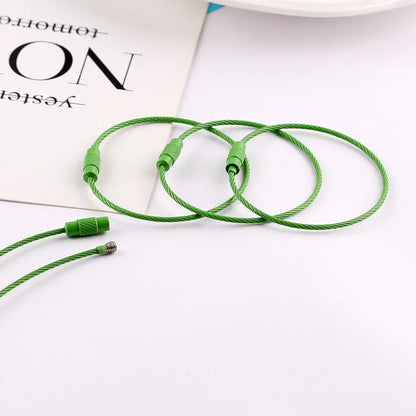 Multicolour Beaded Charm Flip Cables - (5 Cables - 6 Inches X 1.5mm Thick)