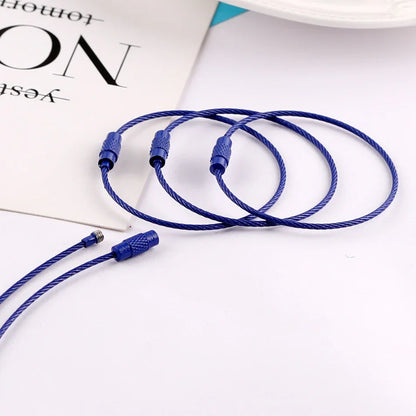 Multicolour Beaded Charm Flip Cables - (5 Cables - 6 Inches X 1.5mm Thick)