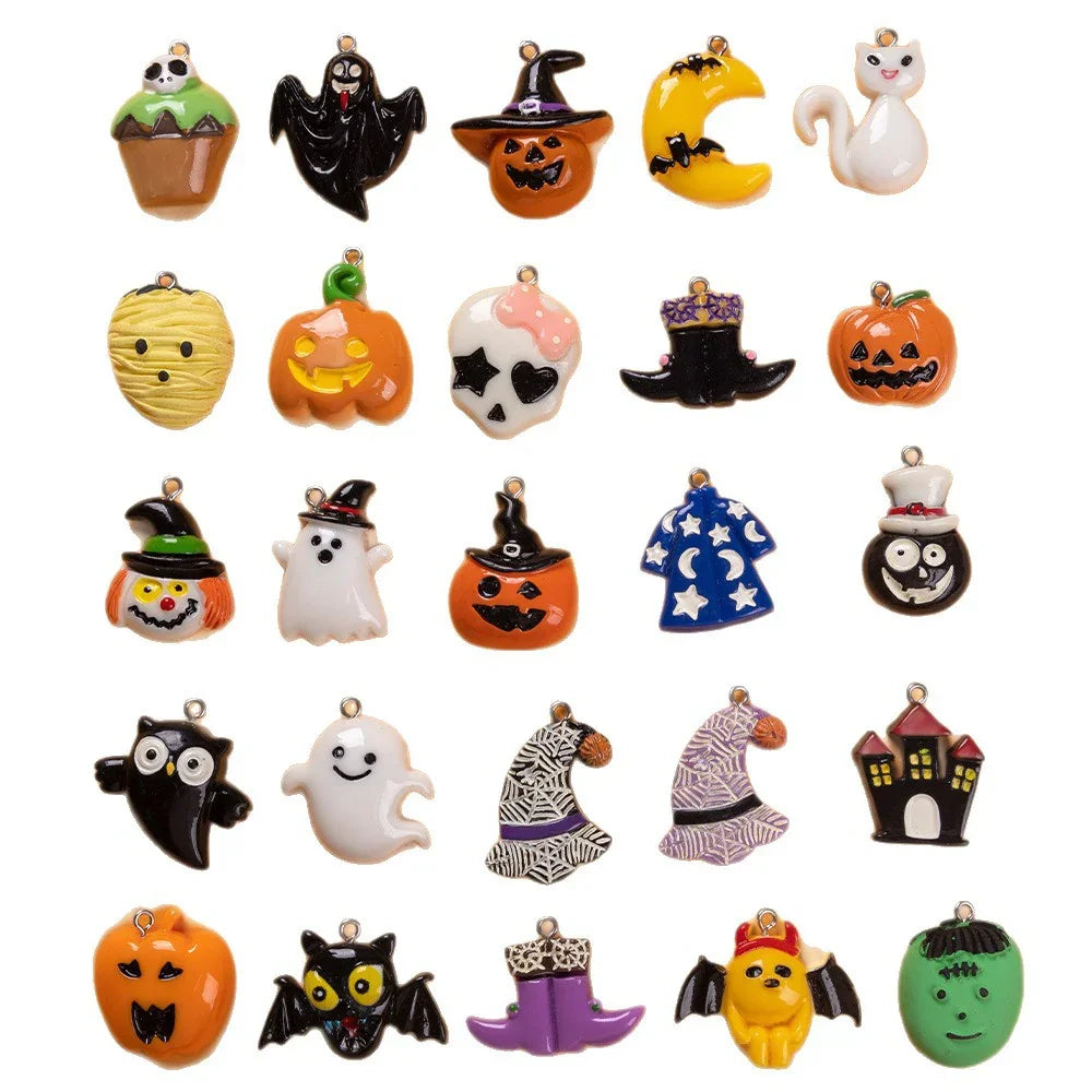 Resin Pendant Halloween Ghost Festival Pumpkin Accessories Skeleton Ghost