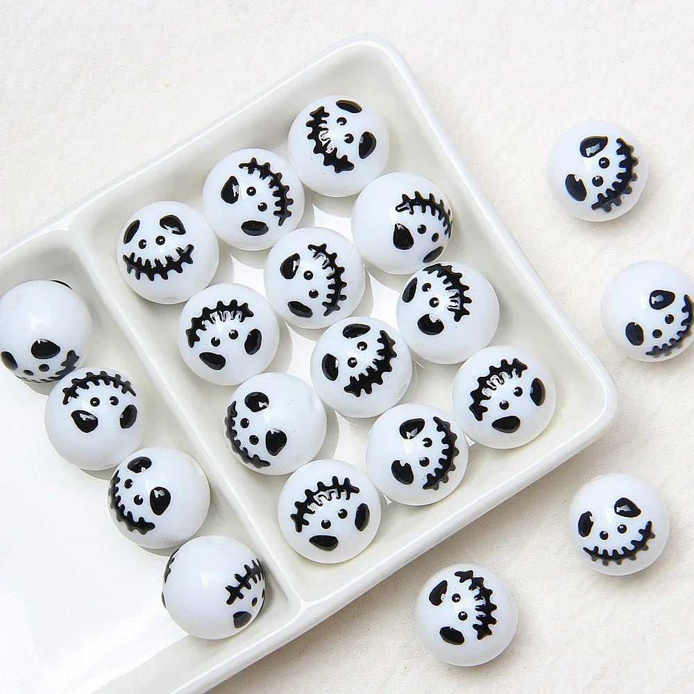 16mm   23 models   Halloween Theme Hand Painted Beaded Beads Scattered Beads Pumpkin Ghost Beads
