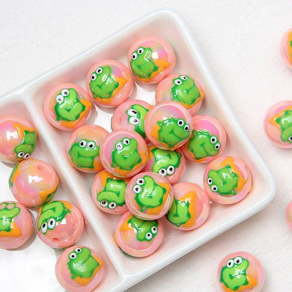 16mm   23 models   Halloween Theme Hand Painted Beaded Beads Scattered Beads Pumpkin Ghost Beads