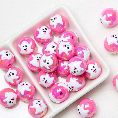 16mm   23 models   Halloween Theme Hand Painted Beaded Beads Scattered Beads Pumpkin Ghost Beads