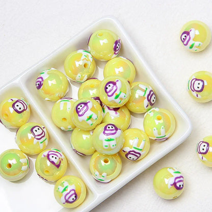 16mm   23 models   Halloween Theme Hand Painted Beaded Beads Scattered Beads Pumpkin Ghost Beads