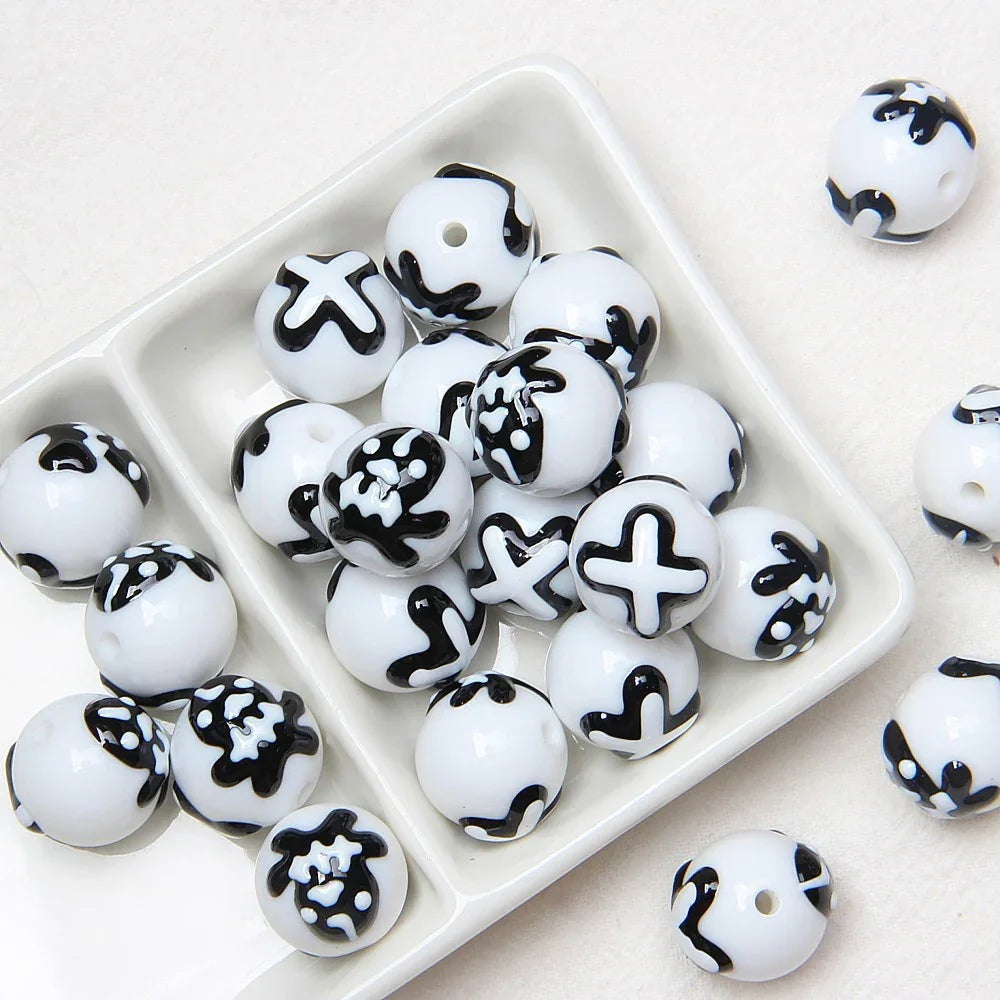16mm   23 models   Halloween Theme Hand Painted Beaded Beads Scattered Beads Pumpkin Ghost Beads