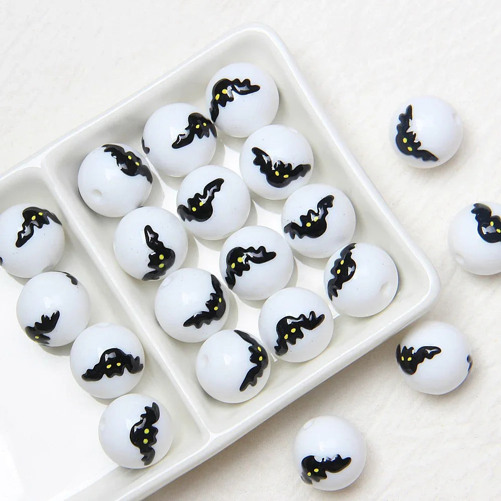 16mm   23 models   Halloween Theme Hand Painted Beaded Beads Scattered Beads Pumpkin Ghost Beads