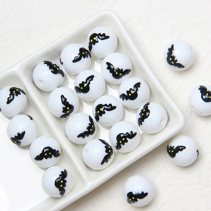 16mm   23 models   Halloween Theme Hand Painted Beaded Beads Scattered Beads Pumpkin Ghost Beads