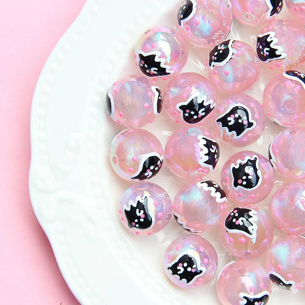 16mm   23 models   Halloween Theme Hand Painted Beaded Beads Scattered Beads Pumpkin Ghost Beads