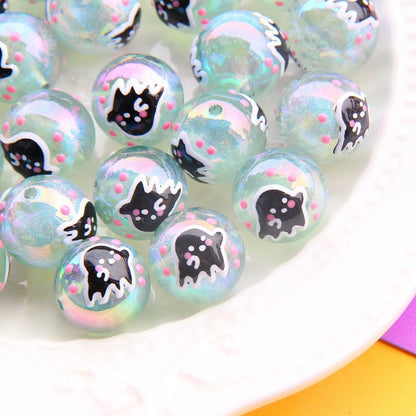 16mm   23 models   Halloween Theme Hand Painted Beaded Beads Scattered Beads Pumpkin Ghost Beads