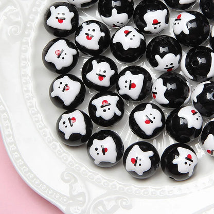 16mm   23 models   Halloween Theme Hand Painted Beaded Beads Scattered Beads Pumpkin Ghost Beads