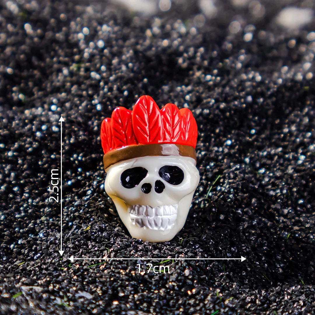 Cartoon Three-dimensional Halloween Ornaments Skull Resin (no Hole)