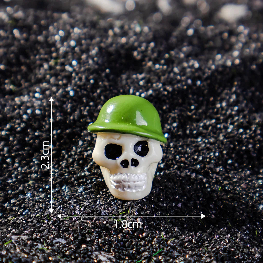 Cartoon Three-dimensional Halloween Ornaments Skull Resin (no Hole)