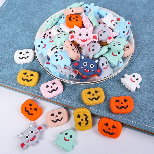Halloween Pumpkin Silicone Beads Silicone-focal-beads