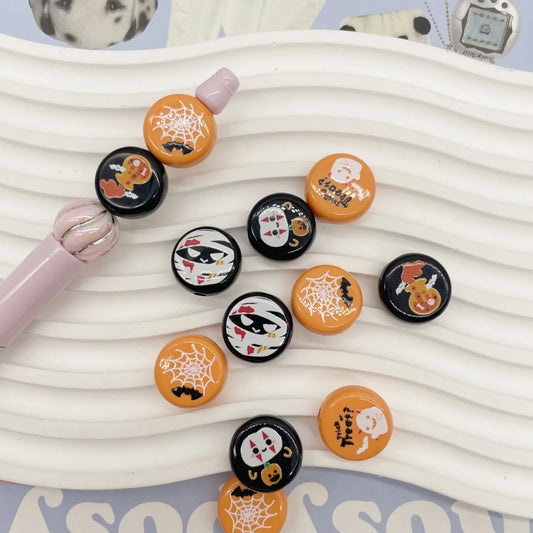 Personalized Printing Halloween Funny Disc Beads