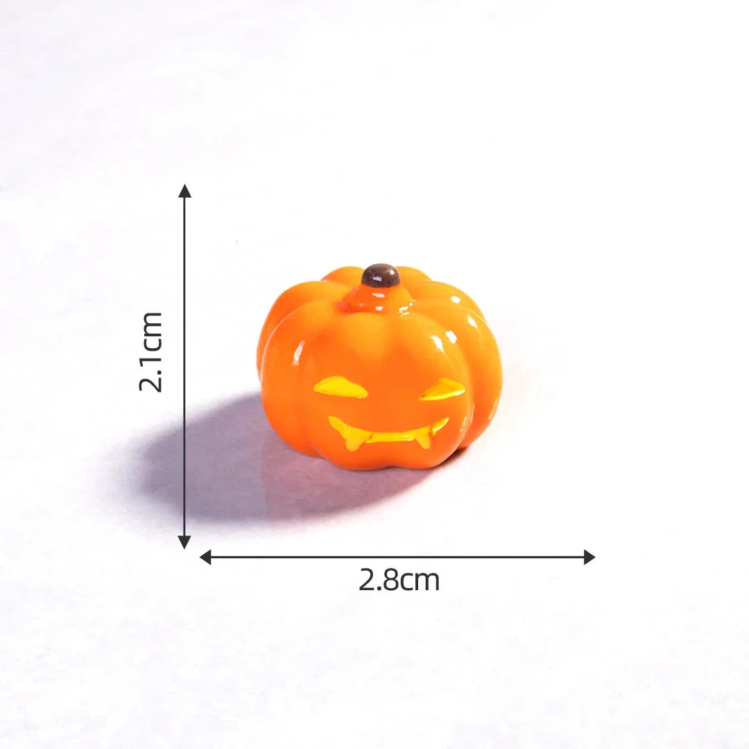 Horror Halloween Evil Pumpkin Small Castle Resin Ornaments (no Hole)