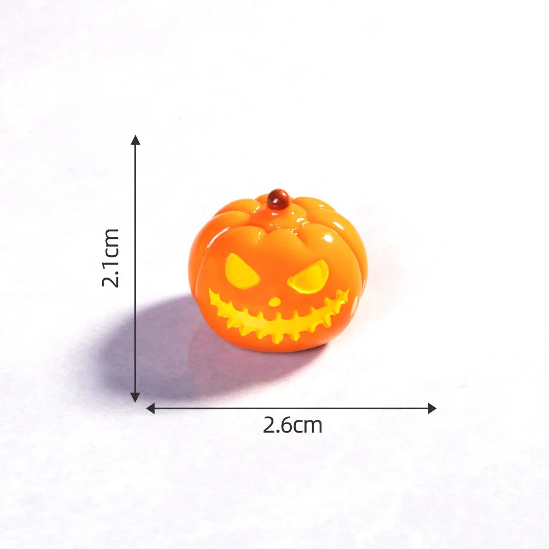 Horror Halloween Evil Pumpkin Small Castle Resin Ornaments (no Hole)