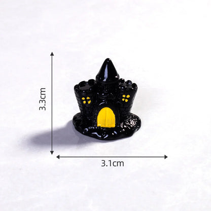 Horror Halloween Evil Pumpkin Small Castle Resin Ornaments (no Hole)