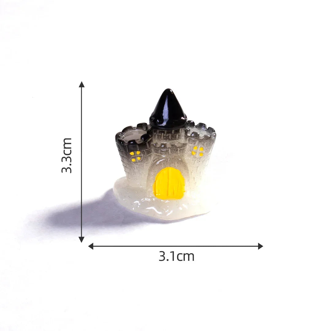 Horror Halloween Evil Pumpkin Small Castle Resin Ornaments (no Hole)
