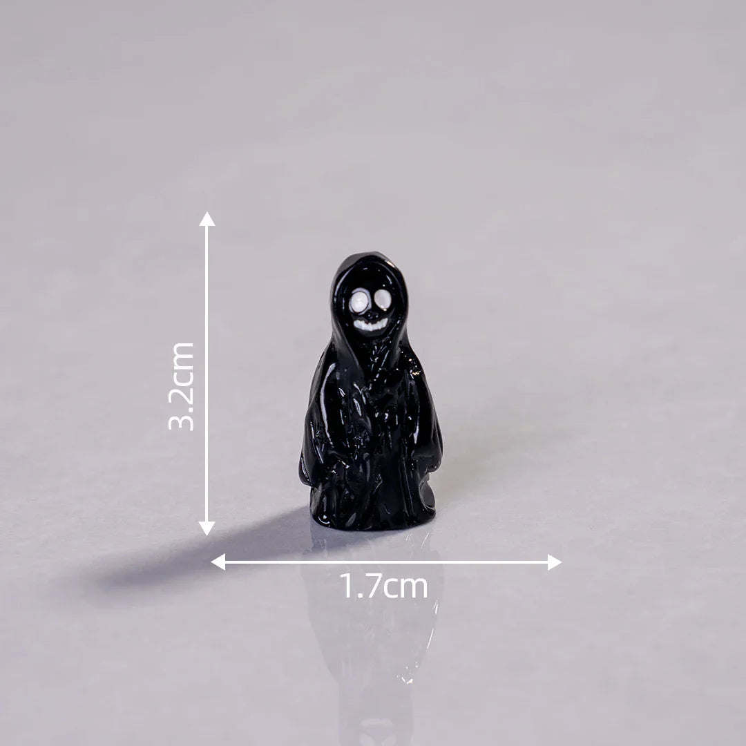 Halloween Decoration Ghost Demon Black Tombstone Diy Resin Accessories (no Hole)