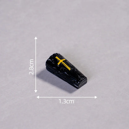Halloween Decoration Ghost Demon Black Tombstone Diy Resin Accessories (no Hole)