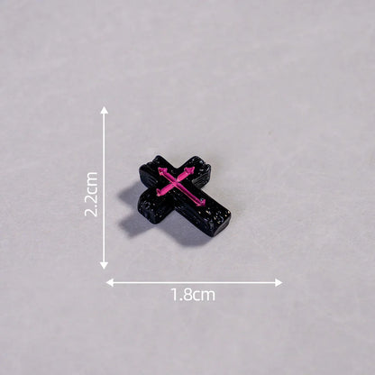 Halloween Decoration Ghost Demon Black Tombstone Diy Resin Accessories (no Hole)