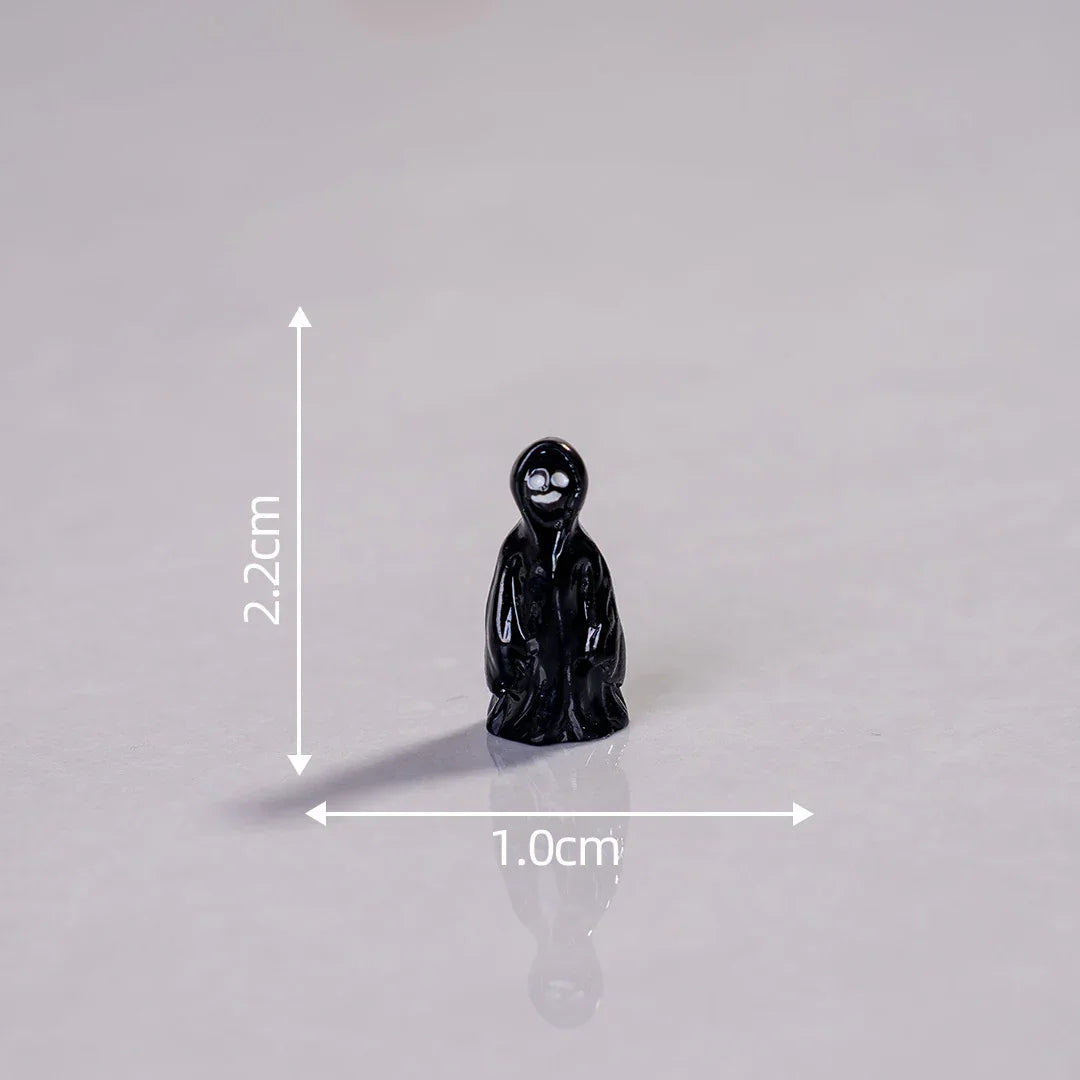 Halloween Decoration Ghost Demon Black Tombstone Diy Resin Accessories (no Hole)