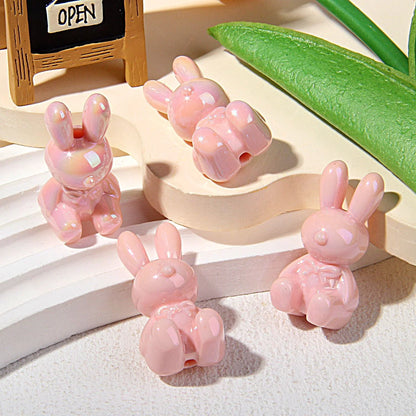 UV-plated Luminous Bunny Beads