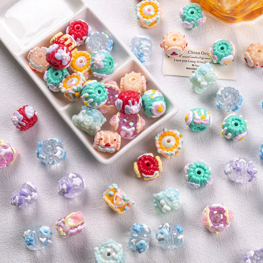 Acrylic Heavy Oil Beaded Hand-painted Beads Beads Oil Beads