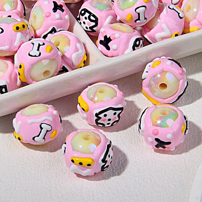 Heavy Oil Hand-painted Beads Small Beaded Cartoon Acrylic Beads