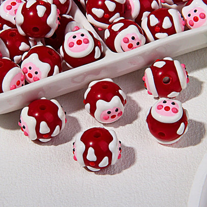 Heavy Oil Hand-painted Beads Small Beaded Cartoon Acrylic Beads