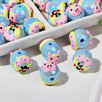 Blue Bead Piglet Donut